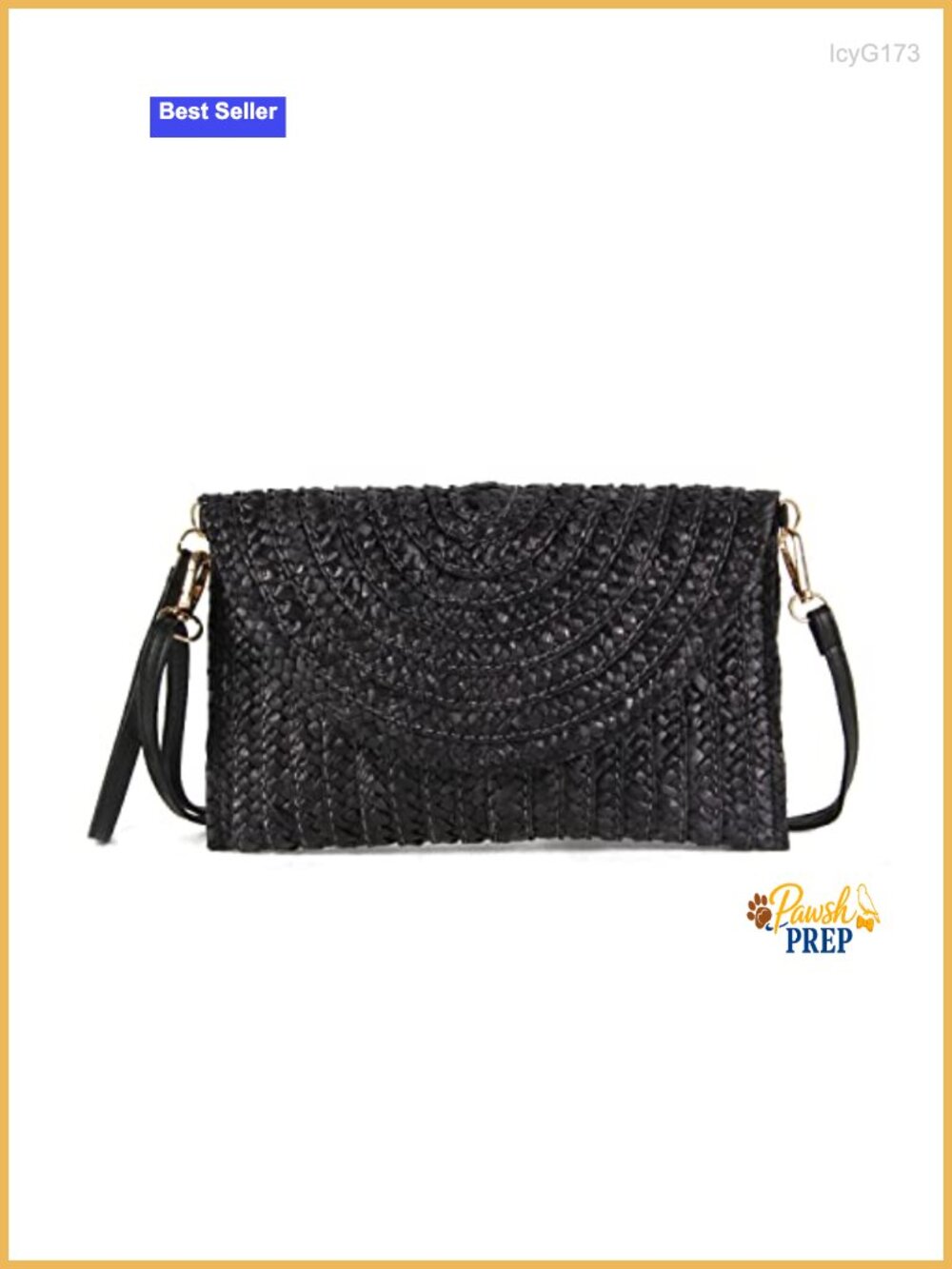 Straw Clutch Purse Women Summer Beach Woven Rattan Shoulder Bag Wristlet